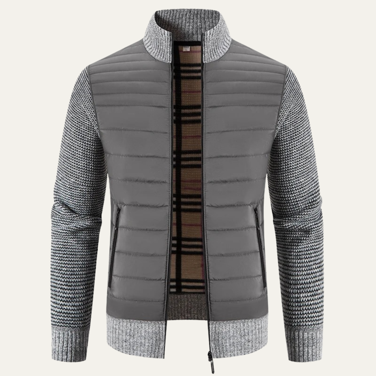 Warm Men's Padded Zipper Winter Jacket