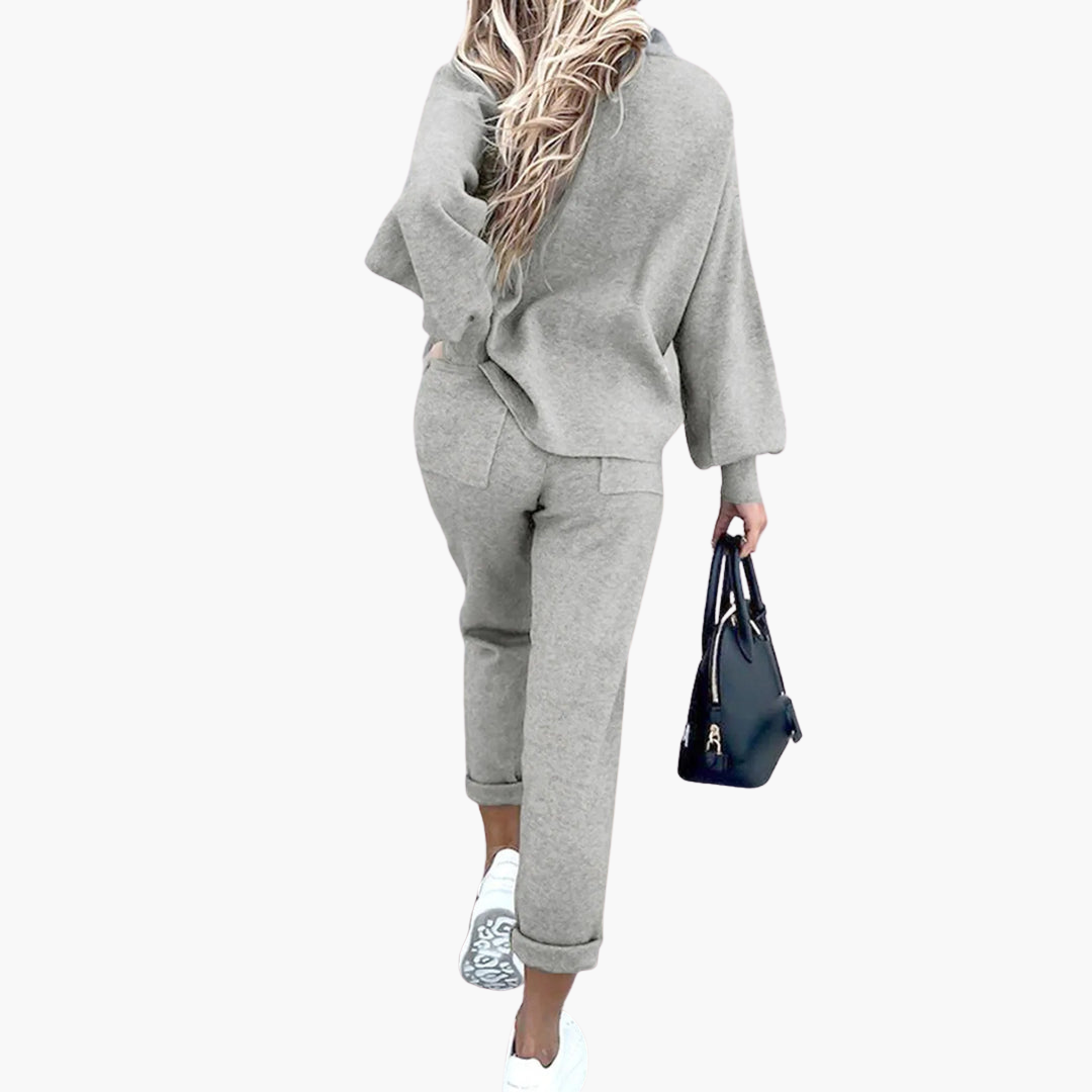 Women's Fleece High Neck Tracksuit Set