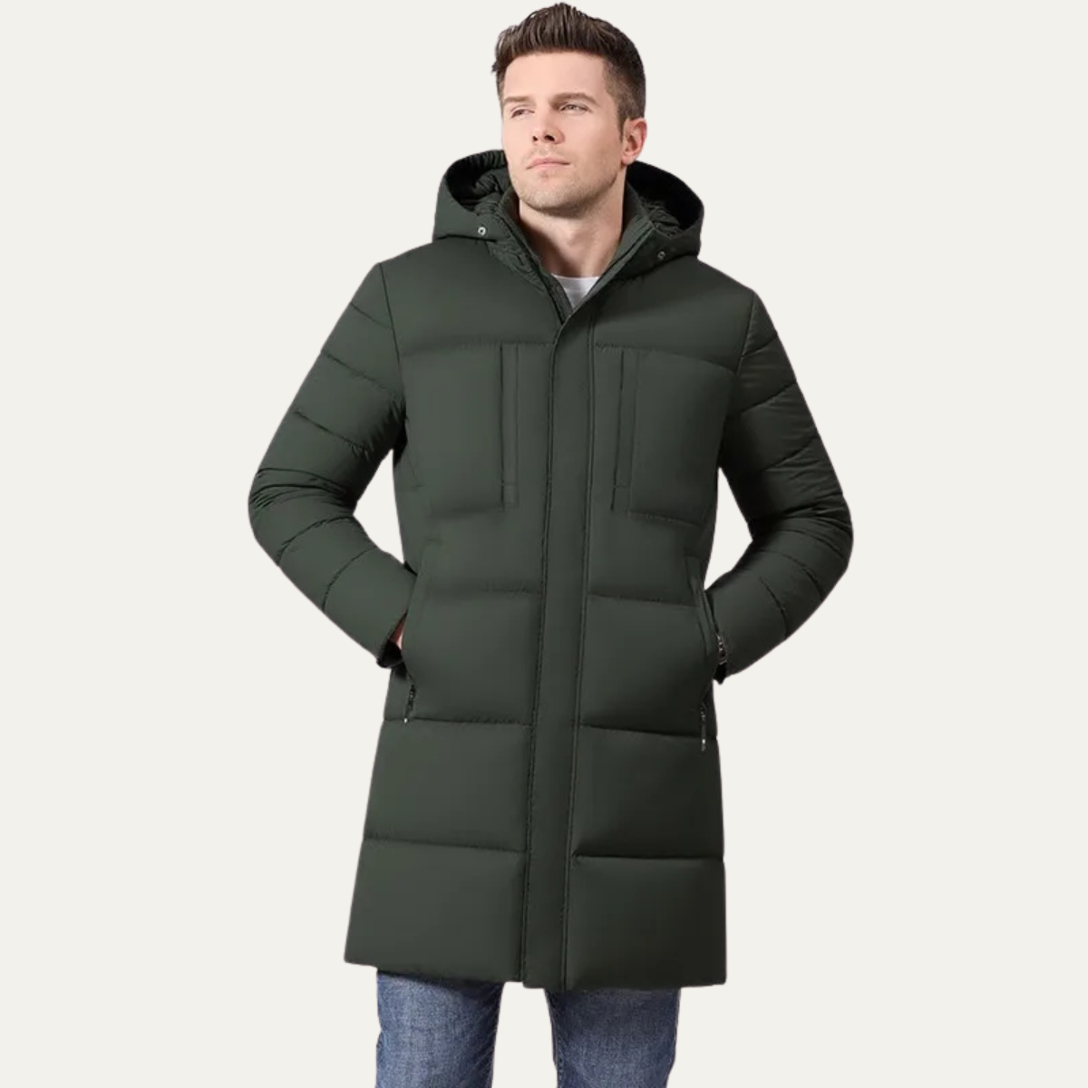 Warm Waterproof Men's Cotton Parka Jacket