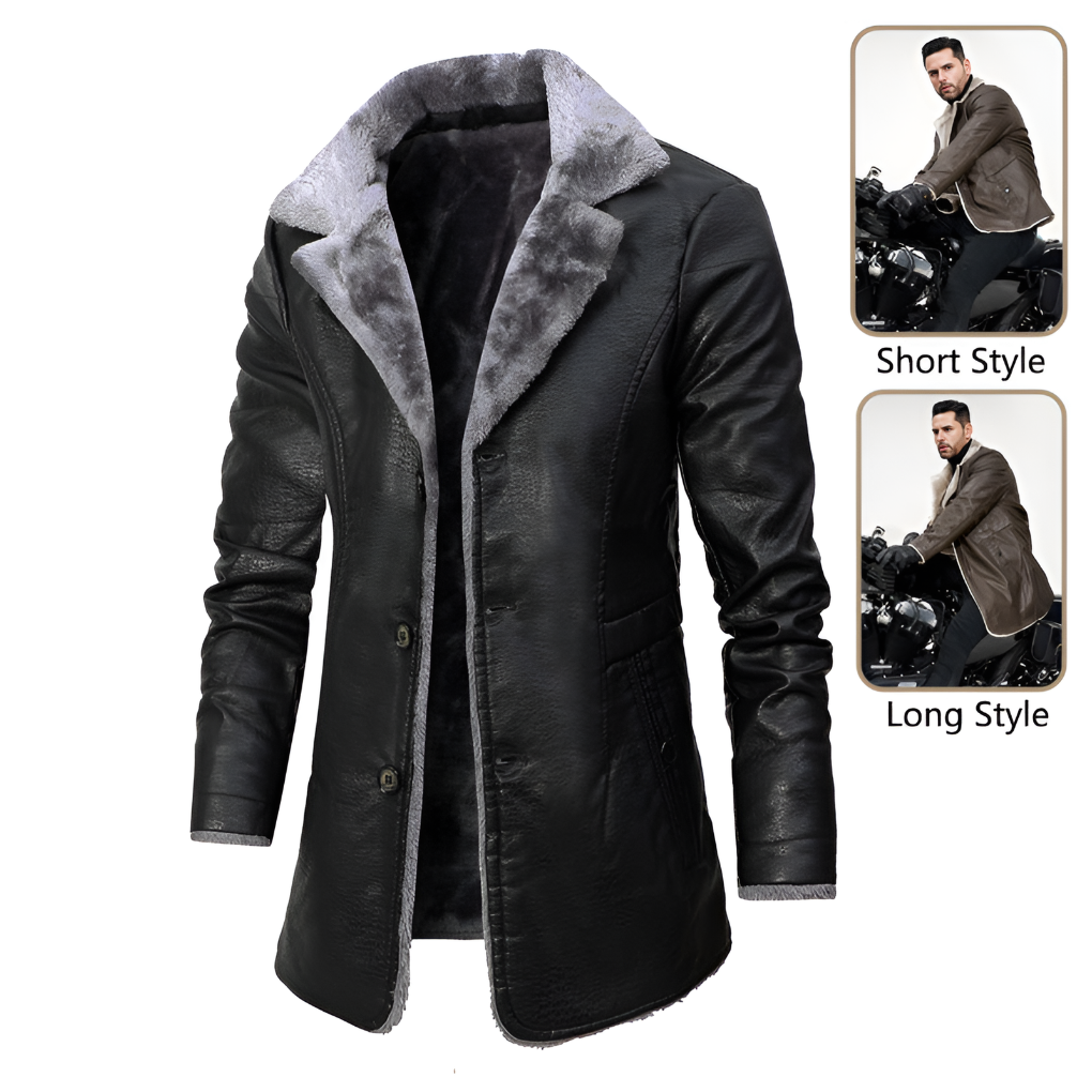 Warm Sheepskin Leather Jacket