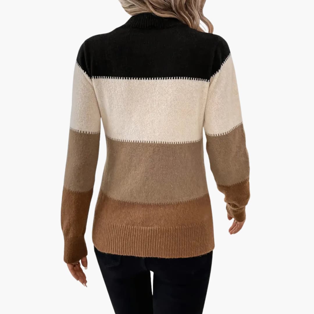 Women's Casual Color Block Sweatshirt