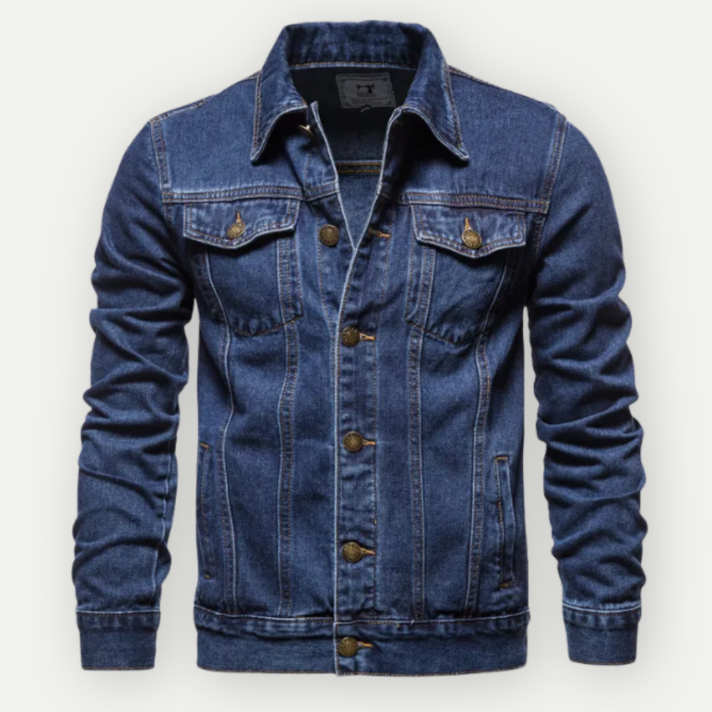 Casual Blue Jeans Jacket for Men