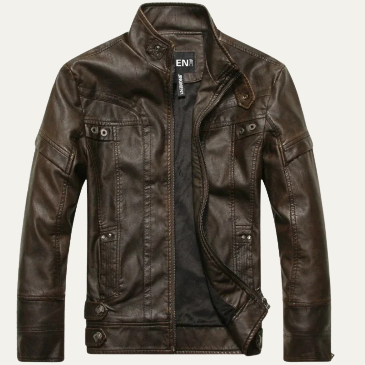 Vintage Men's Leather Motorcycle Jacket
