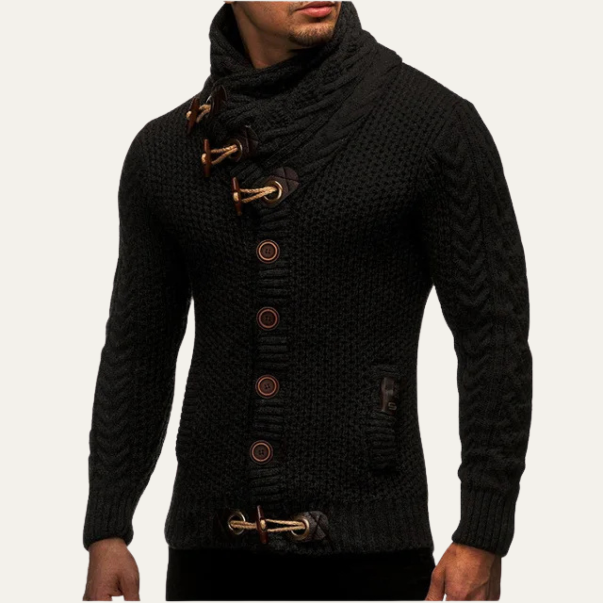 Warm Mens Knitted Button Cardigan Sweater