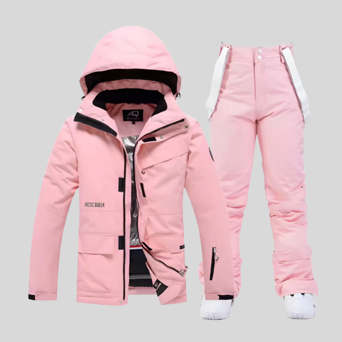 Warm Waterproof Ski Suit Women's Snow Jacket Pants Set