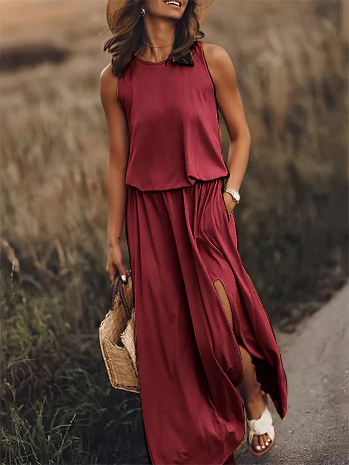 Women's simple maxi dress, Florentine style