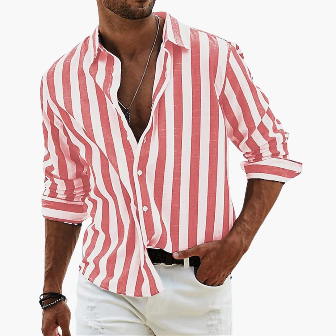 Breathable Classic Mens Shirt – Cool Relaxed Fit Button Down