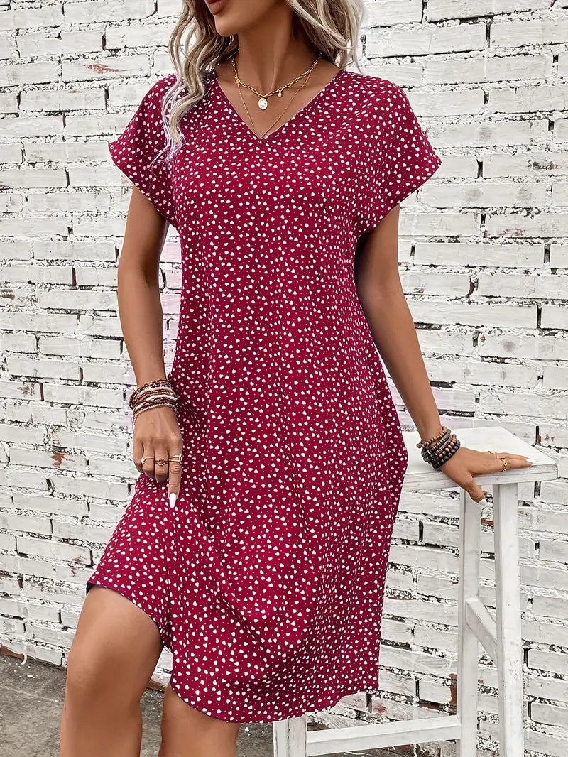 Batwing Sleeve Dress with Maya All-Over Print