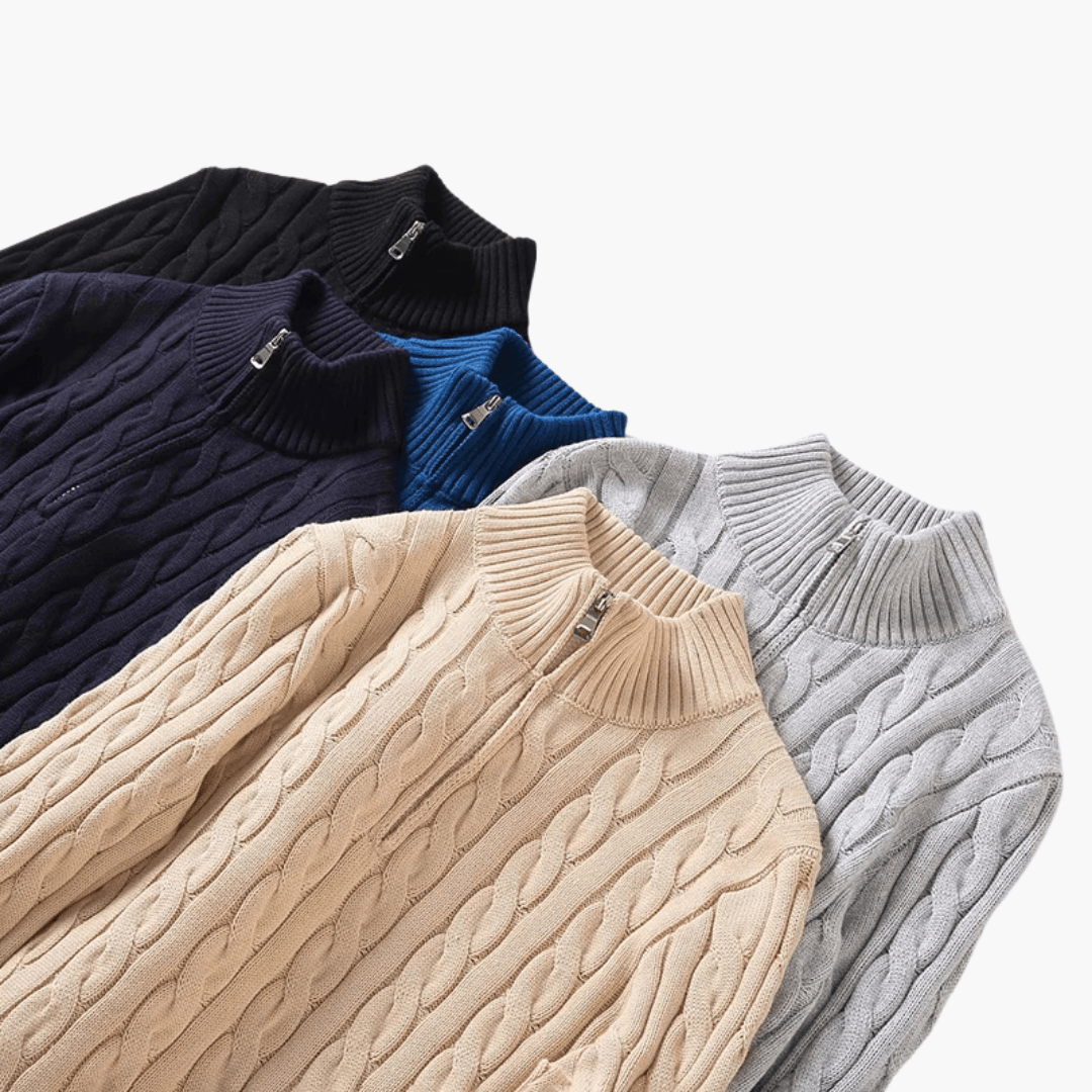 Warm Zip Up Men's Winter Sweater