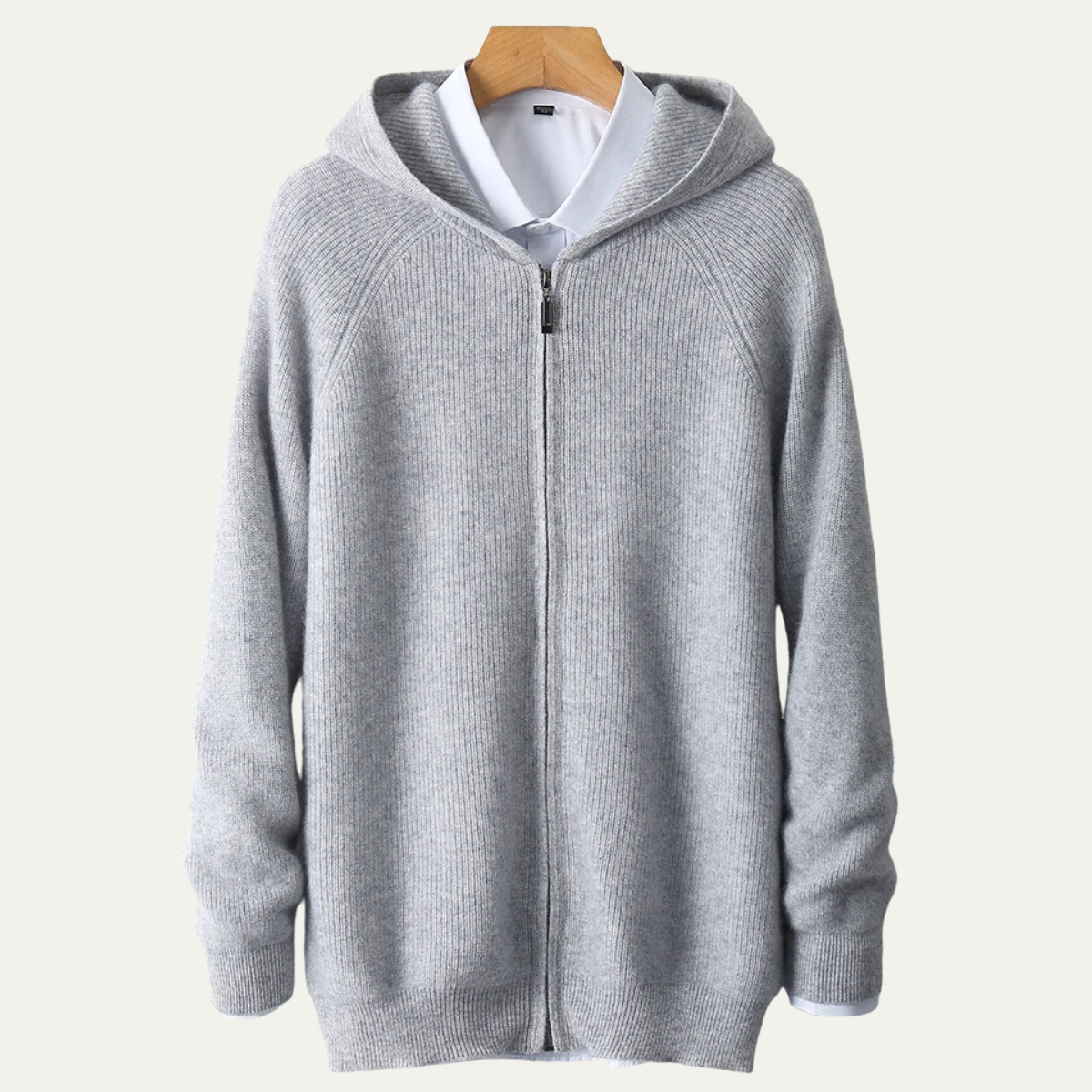 Warm Mens Merino Wool Zipper Sweater