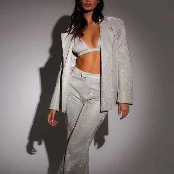 Women's suit set with sequins for special occasions
