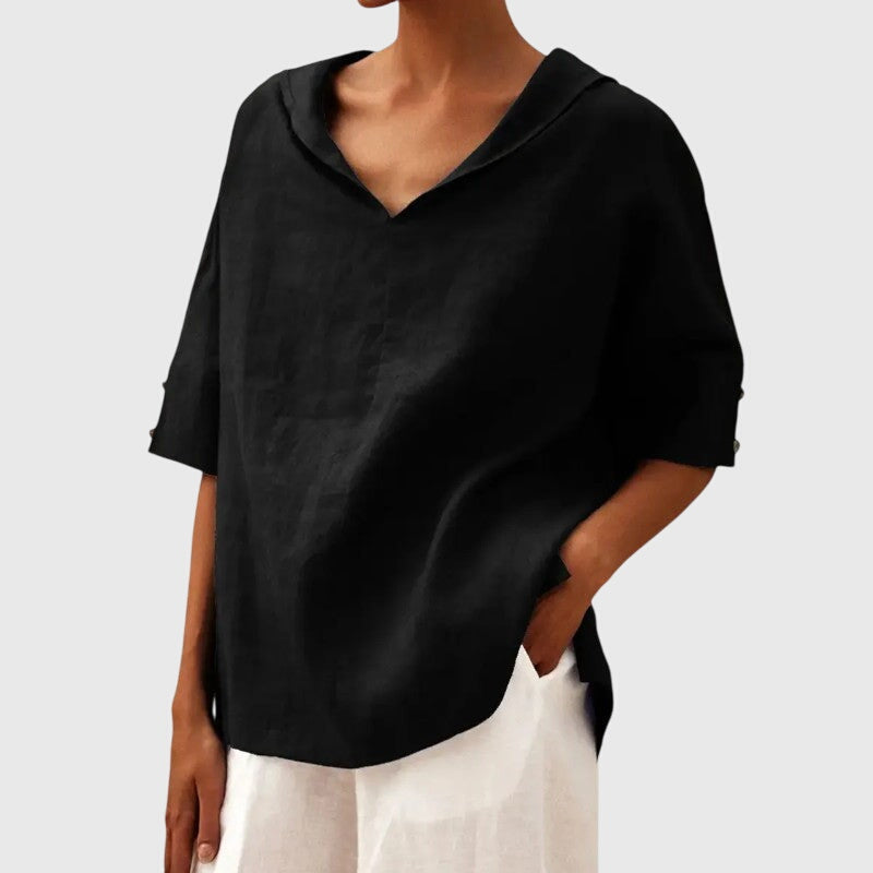 Women's Classic White Button Blouse