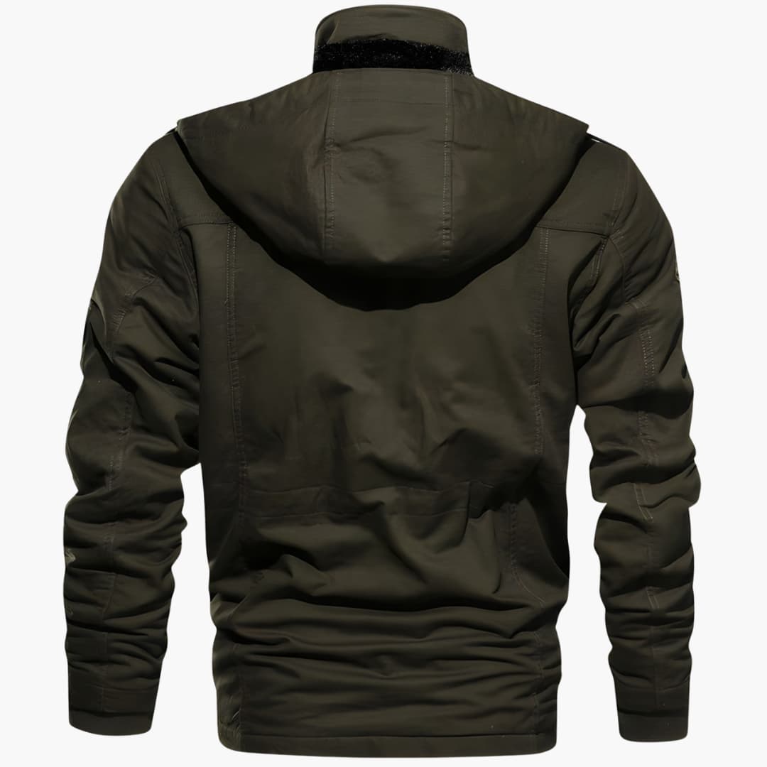 Waterproof Zip Up Mens Coat with Extra Pockets