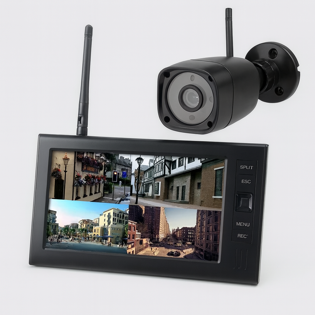 Wireless security camera - 7" monitor and outdoor night vision
