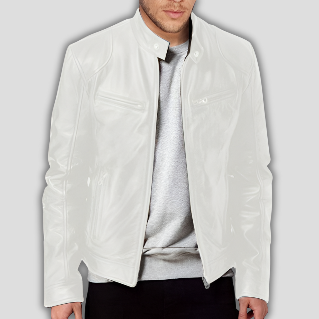 Vintage Style Men's Leather Coat