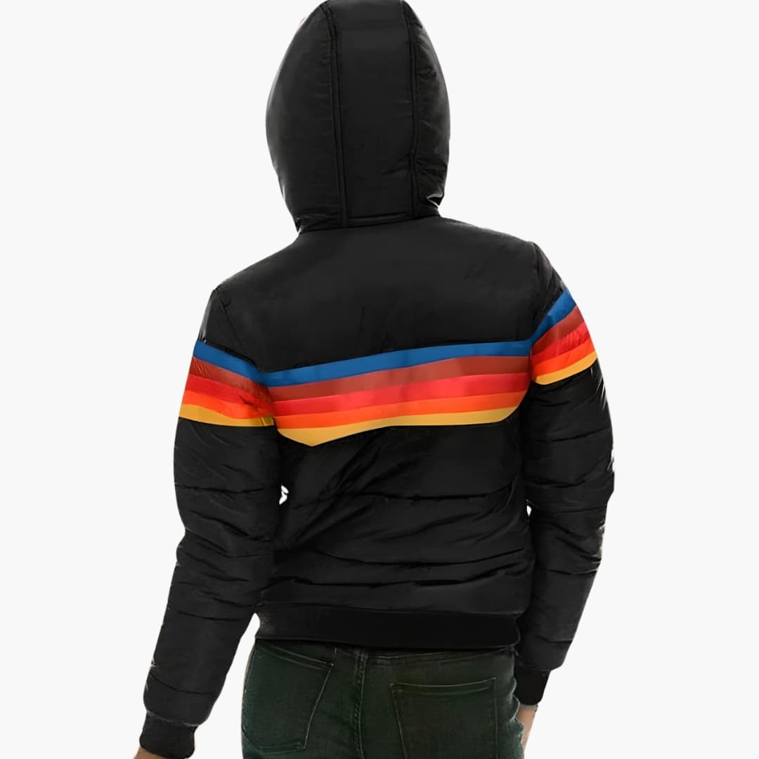 Warm Women's Parka Coat with Hood and Zip