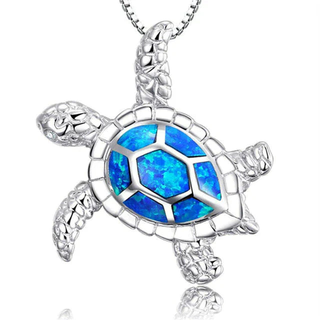 Women's necklace with turtle pendant