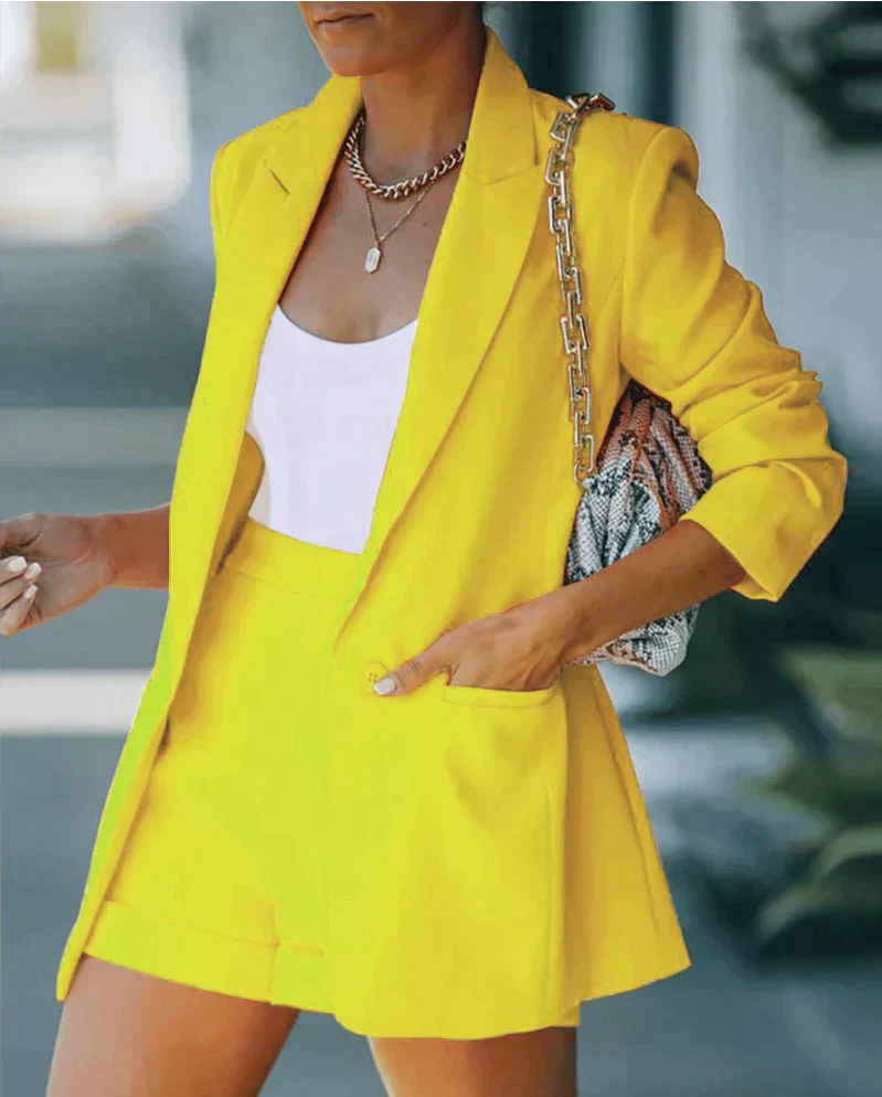 Venice | Elegant blazer shorts set for women