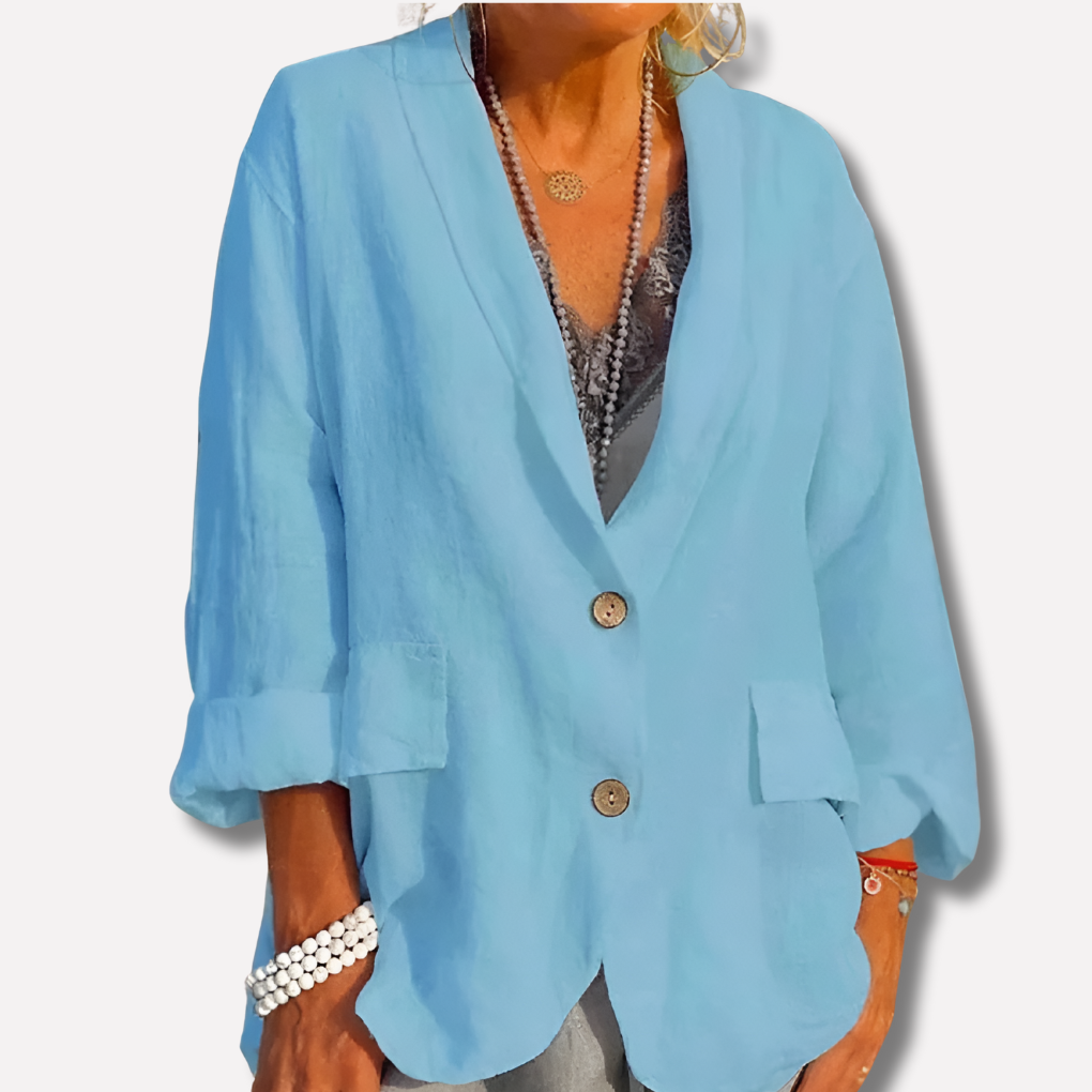 Casual Loose Fit Linen Jacket