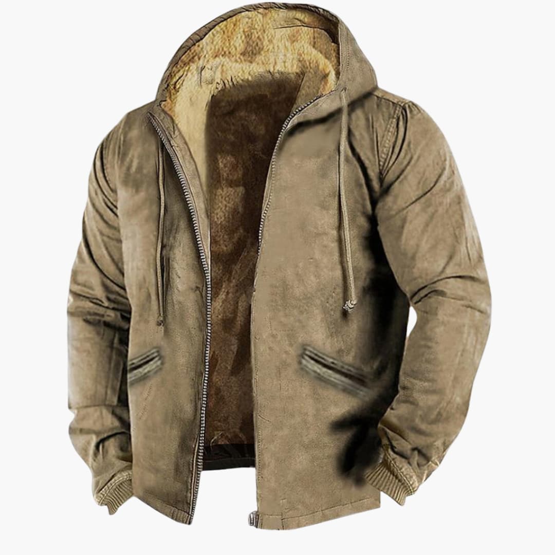 Warm Waterproof Zip Up Mens Parka Jacket