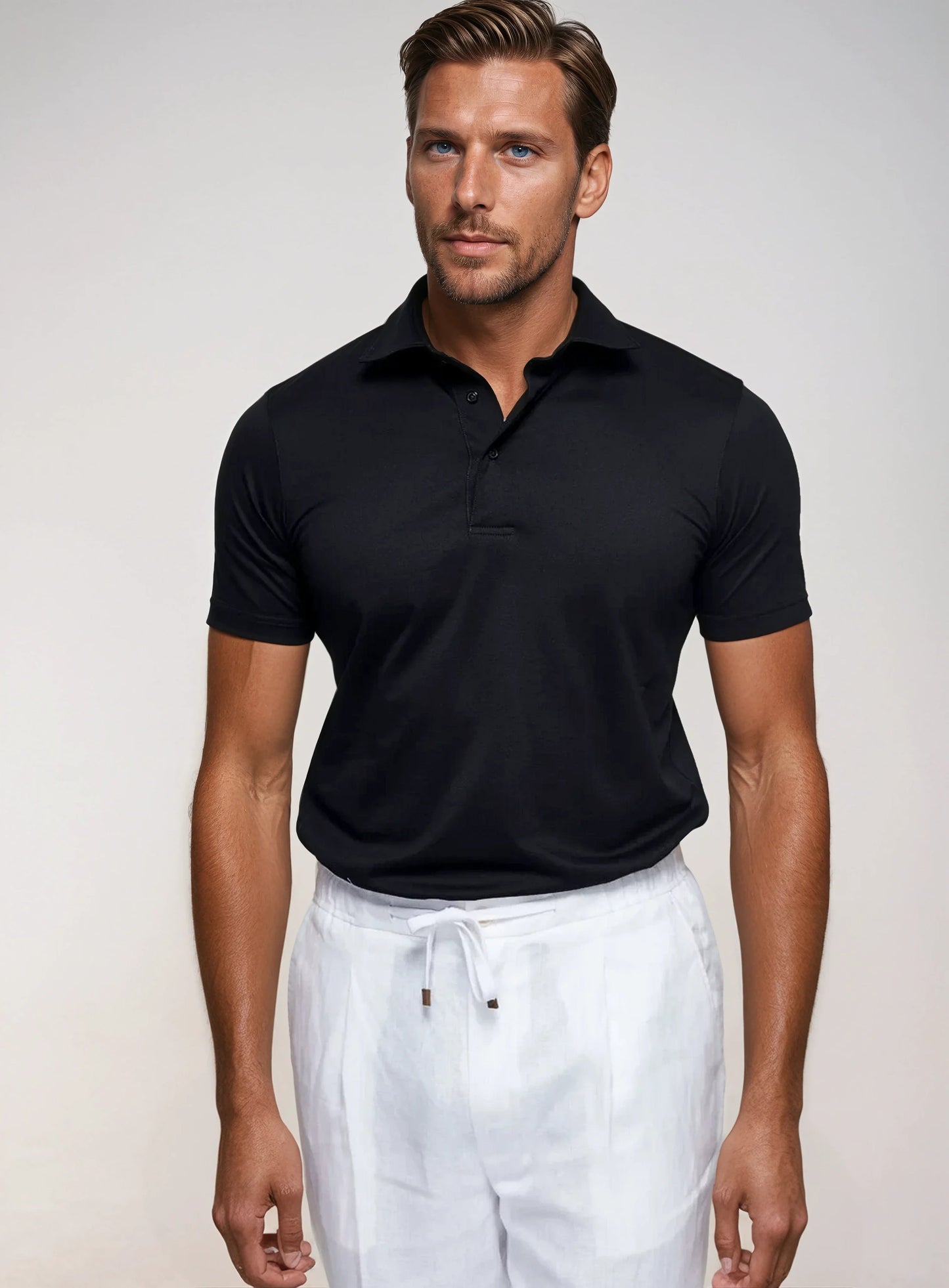 Lightweight performance polo shirt for men