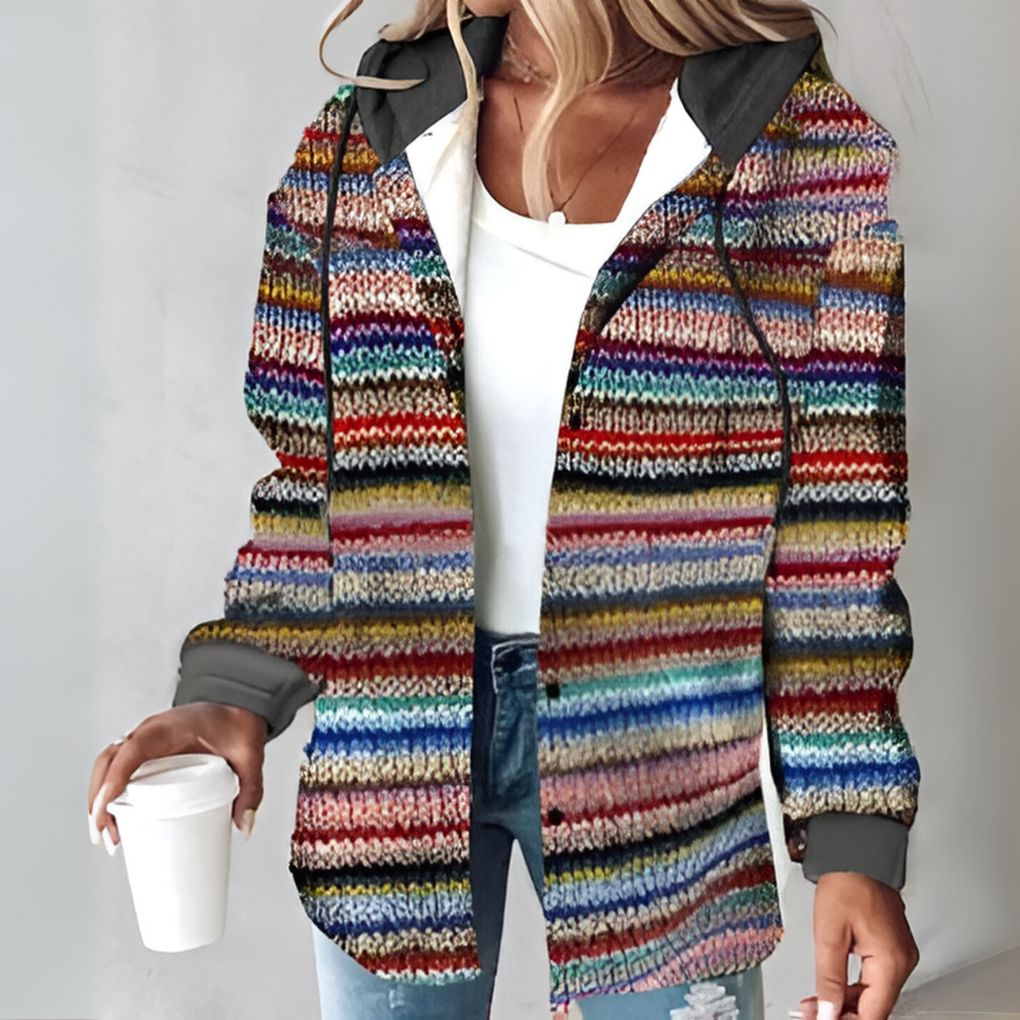 Warm Women's Fleece Hooded Jacket - Olytrend