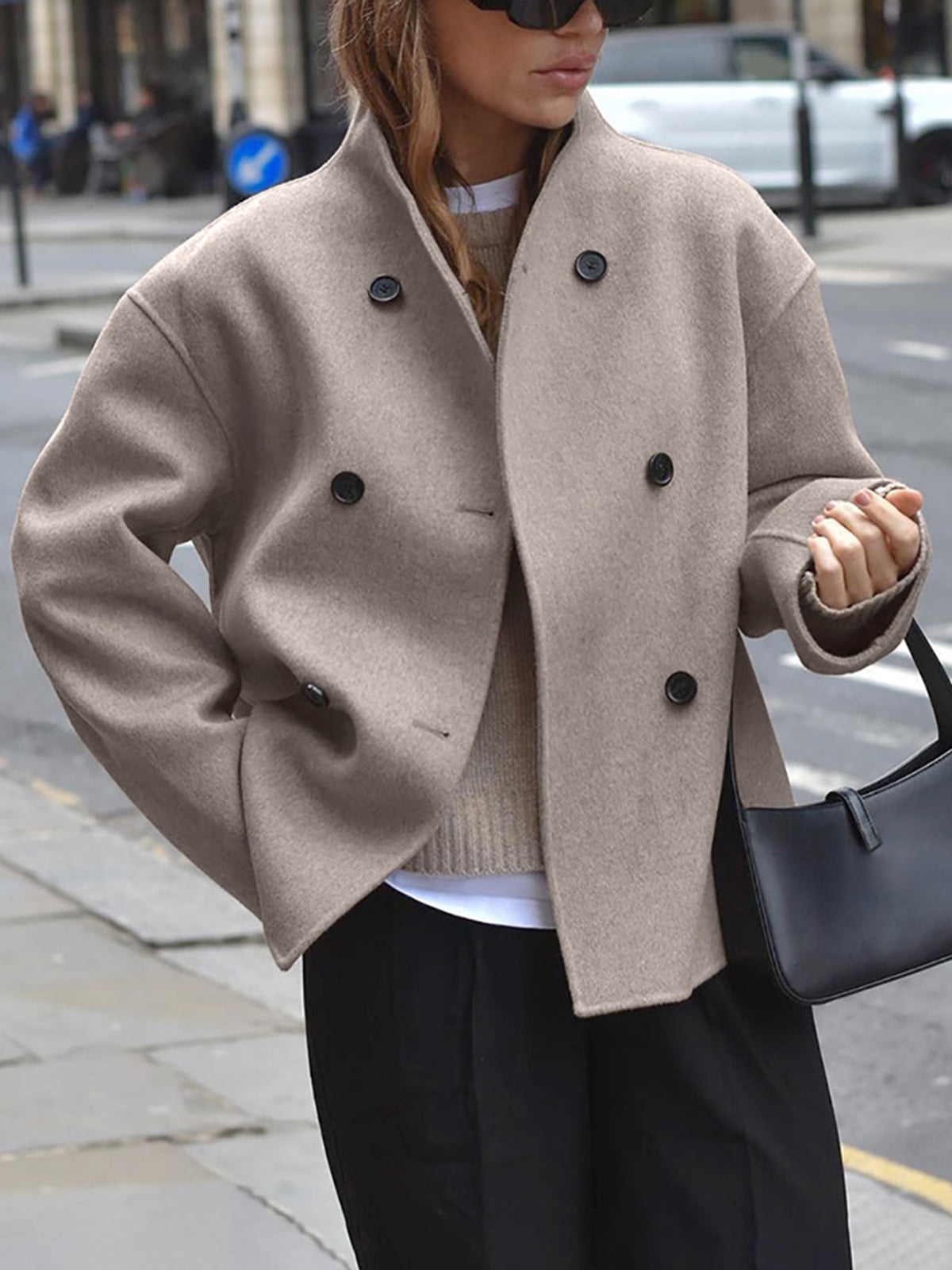 Women's Oversized Blazer | Short Cut & With Buttons