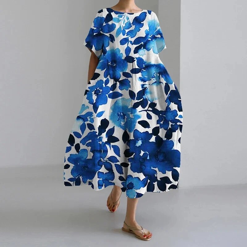 Astrid | Elegant Printed Dress for Women in Floral Design