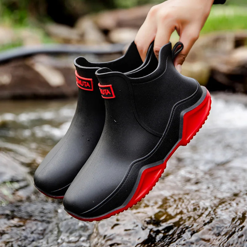 Women’s Waterproof Ankle Boots with Slip-Resistant Outsole and Pull Tab