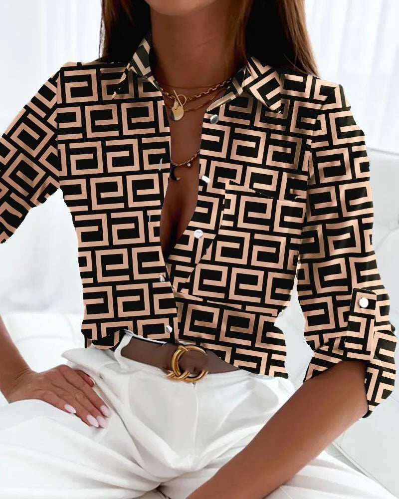 Beautiful Blouse with Floral Pattern
