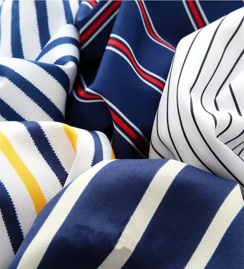 Casual Breton Style Cotton Shirt