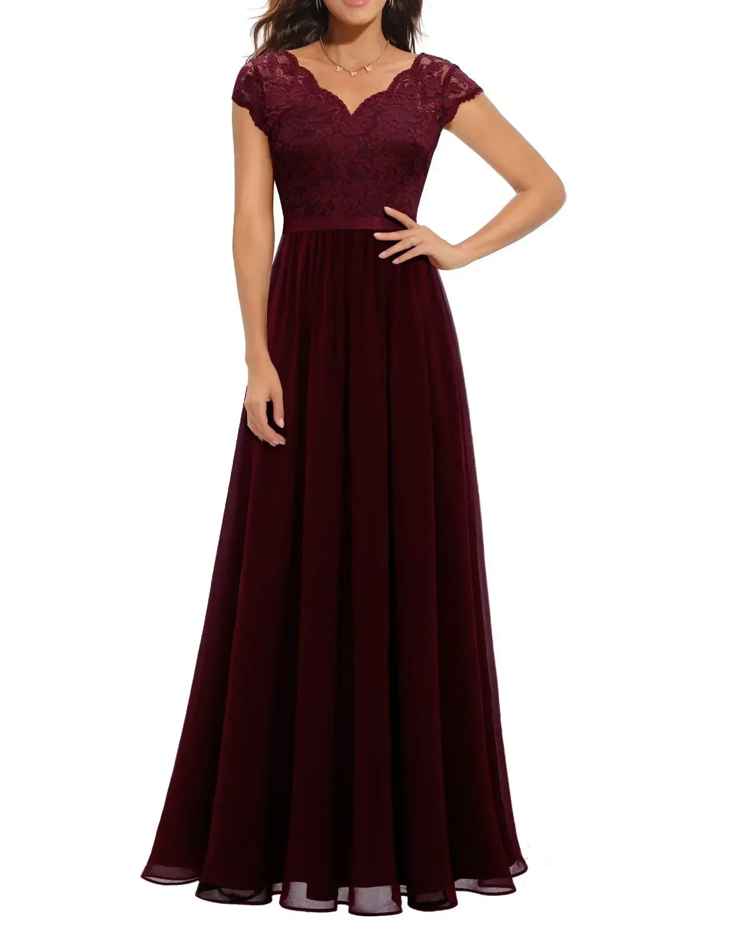 Beautiful Lace Evening Gown for Women