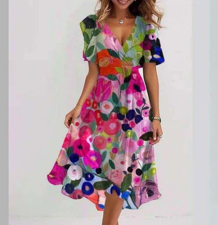 Abigail Dress in Colorful Design