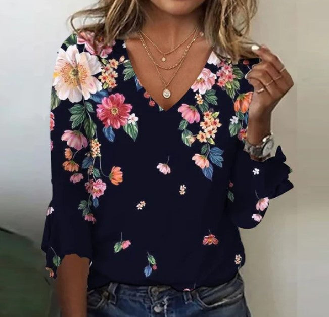 Camila 3/4 Sleeve Floral Top