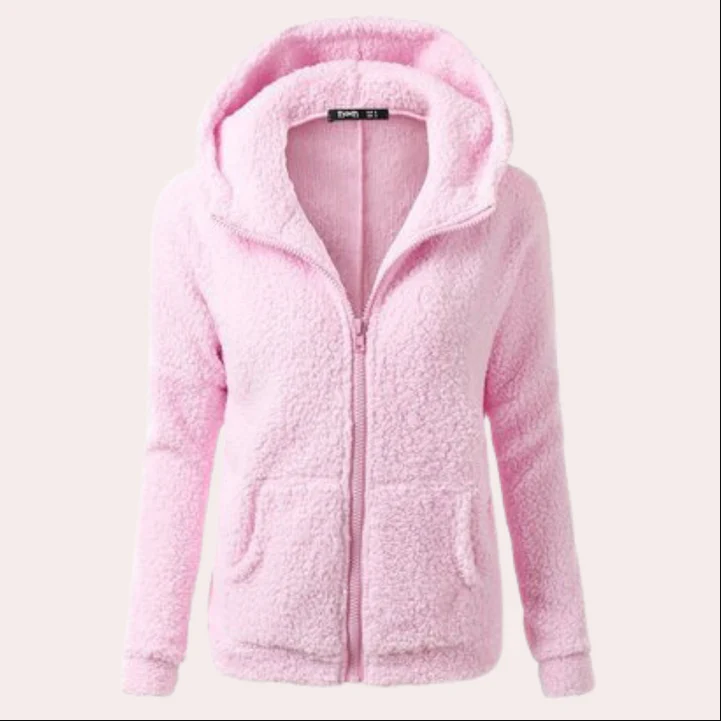 Women's Yllva Long Winter Coat with Hood and Buttons