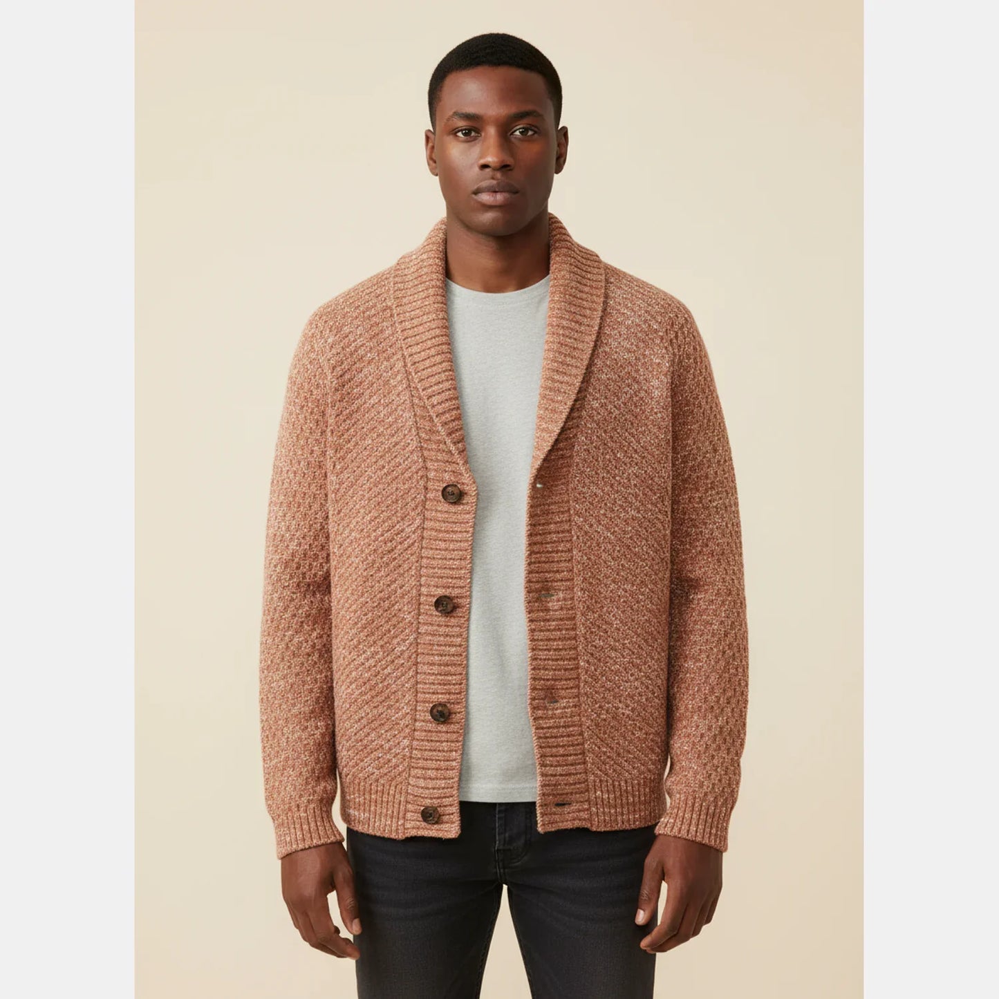 Warm Crew Neck Knit Sweater for Men