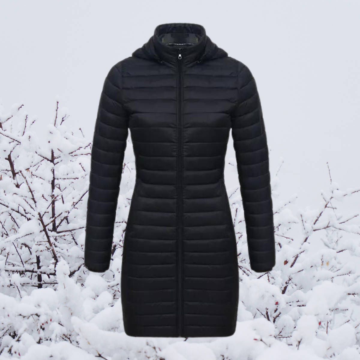 Alisz - The new ultralight, durable, long, and warm hooded parka jacket