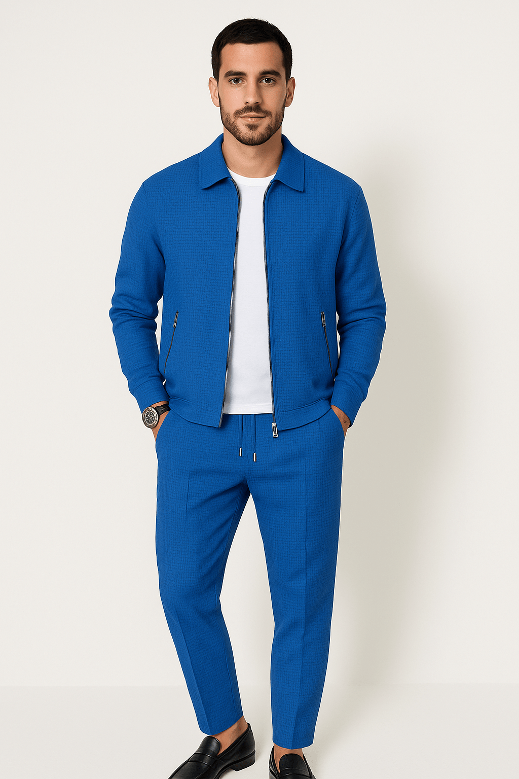 Waffle knit set for men