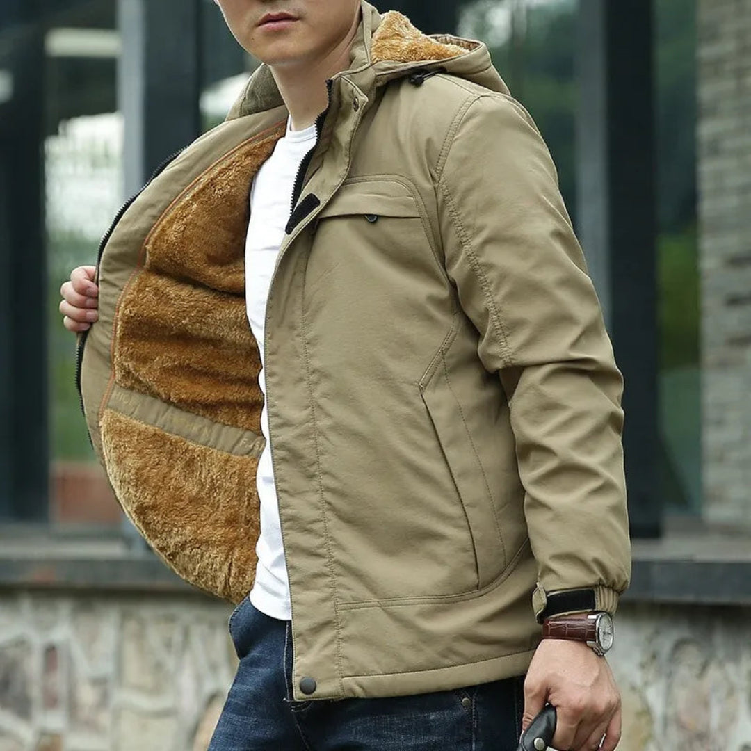Waterproof fleece jacket with hood