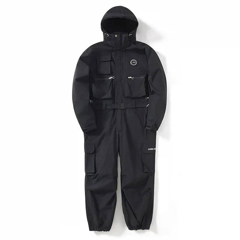 Waterproof ski suit for adults with insulating warmth
