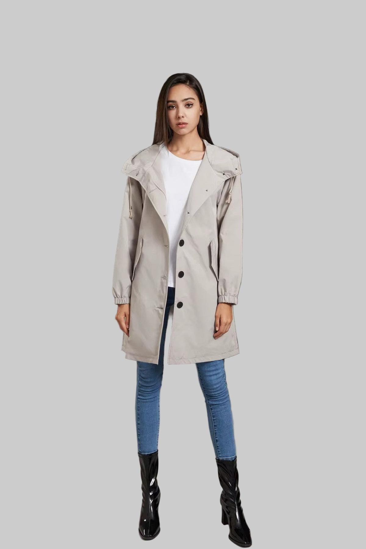 Waterproof Ladies Hooded Coat Jacket - Olytrend