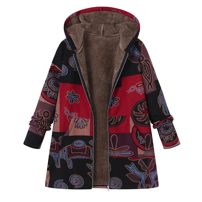 Women's fleece jacket with hood