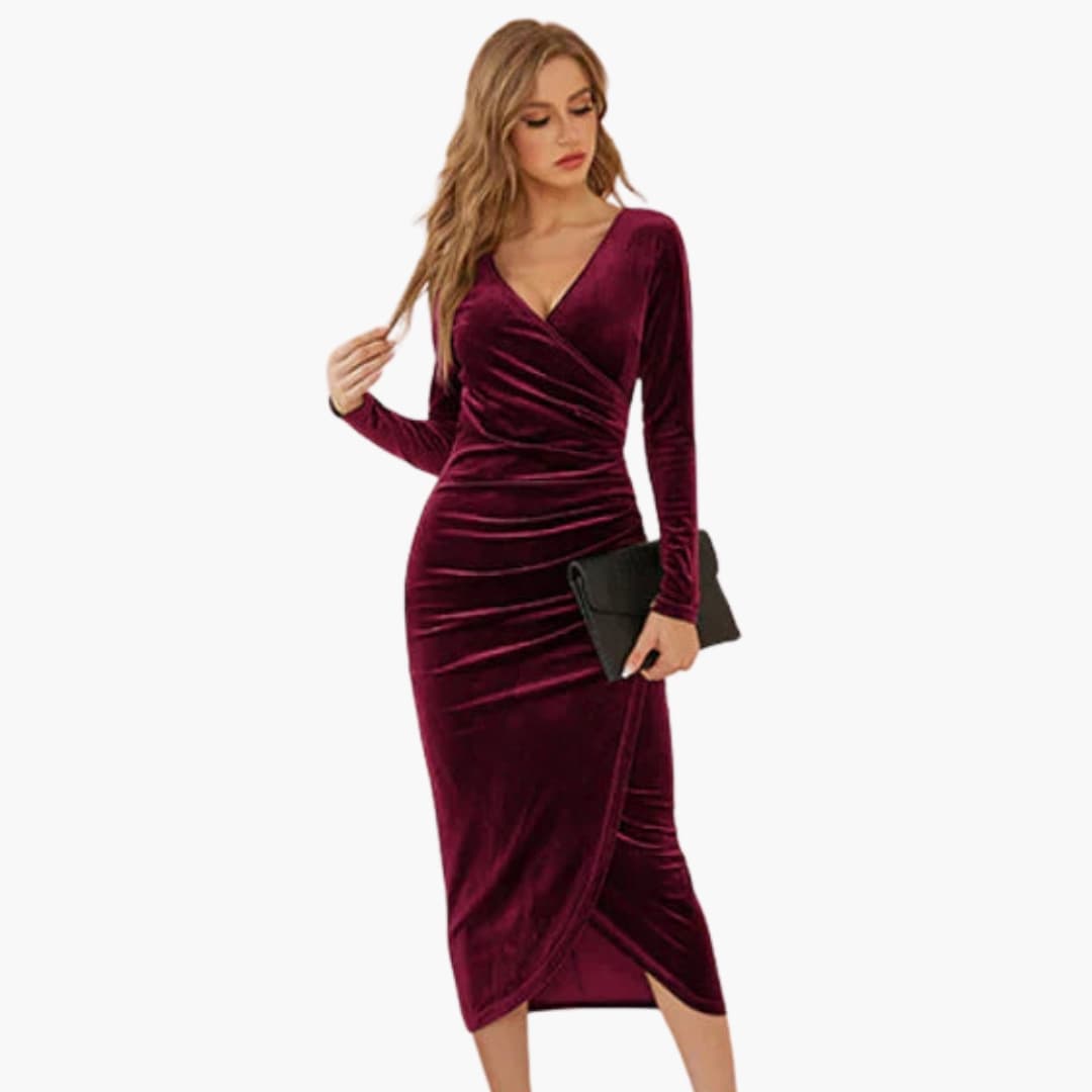 Casual Ladies Knee Length Round Neck Dress