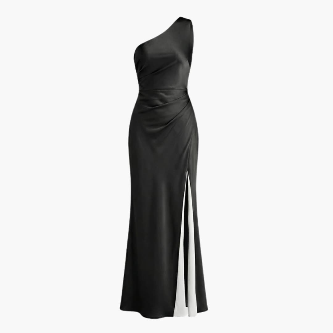 Chic Asymmetrical Evening Gown with Side Split