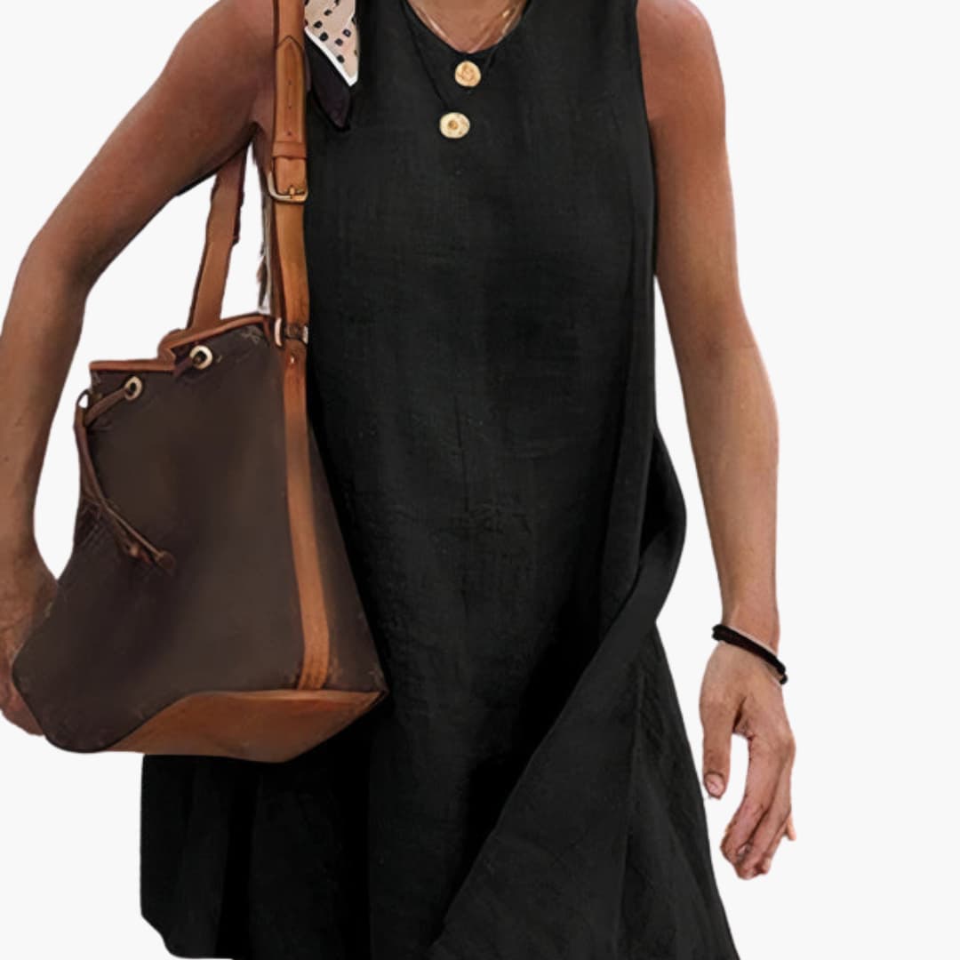 Casual Short Sleeve Collar Button Dress