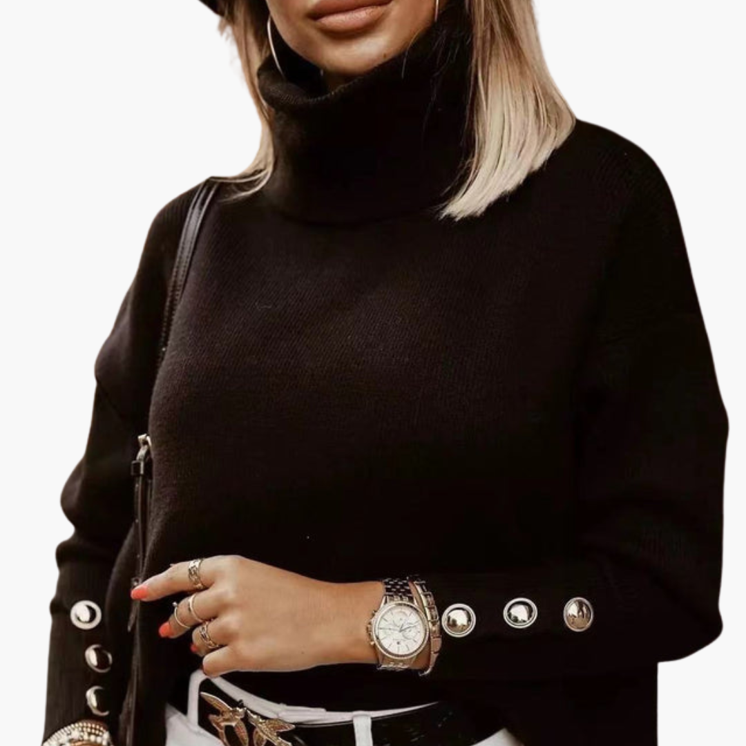 Women's Classic Long Sleeve Cable Knit Sweater