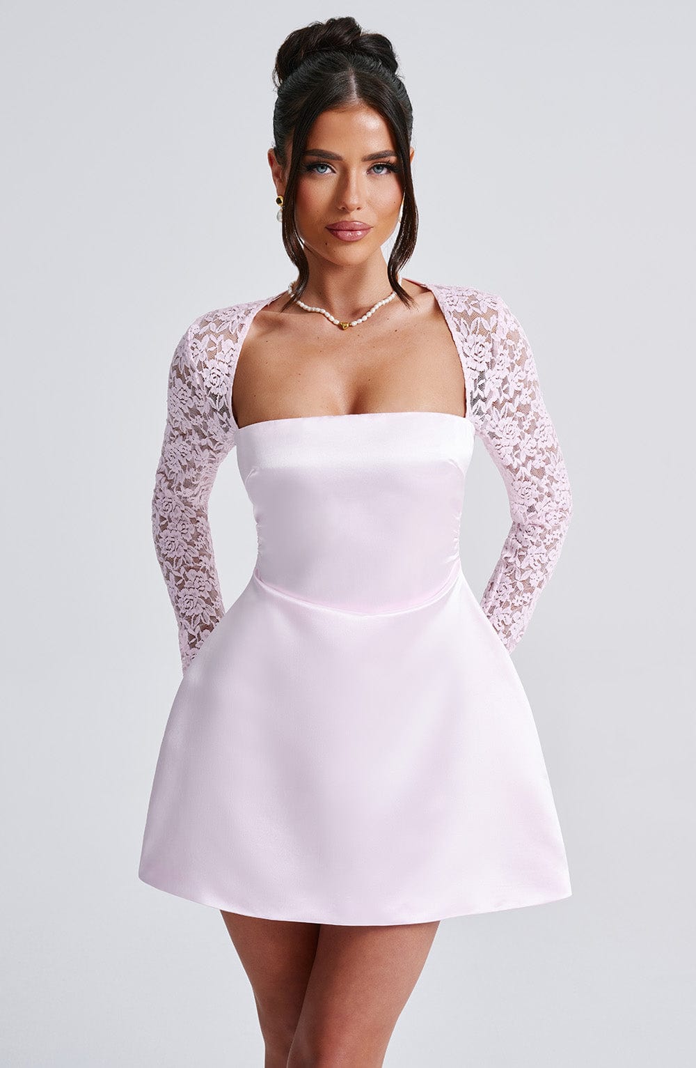 Women's Mini Lace Long Sleeve Dress