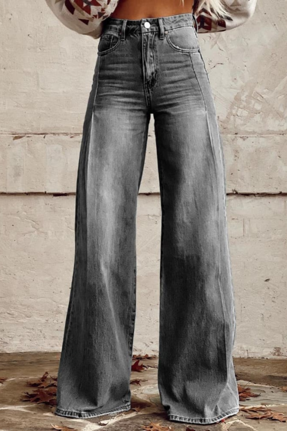 Women’s Vintage Boho Wide Leg Jeans | Stylish