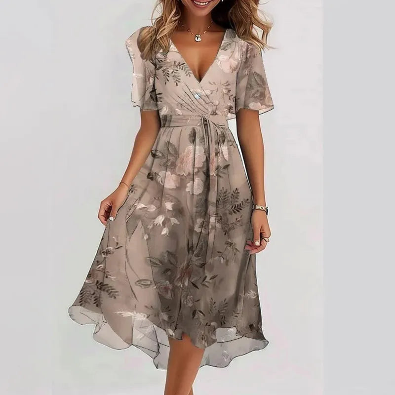 Charlotte Maxi Dress with Flower Shine