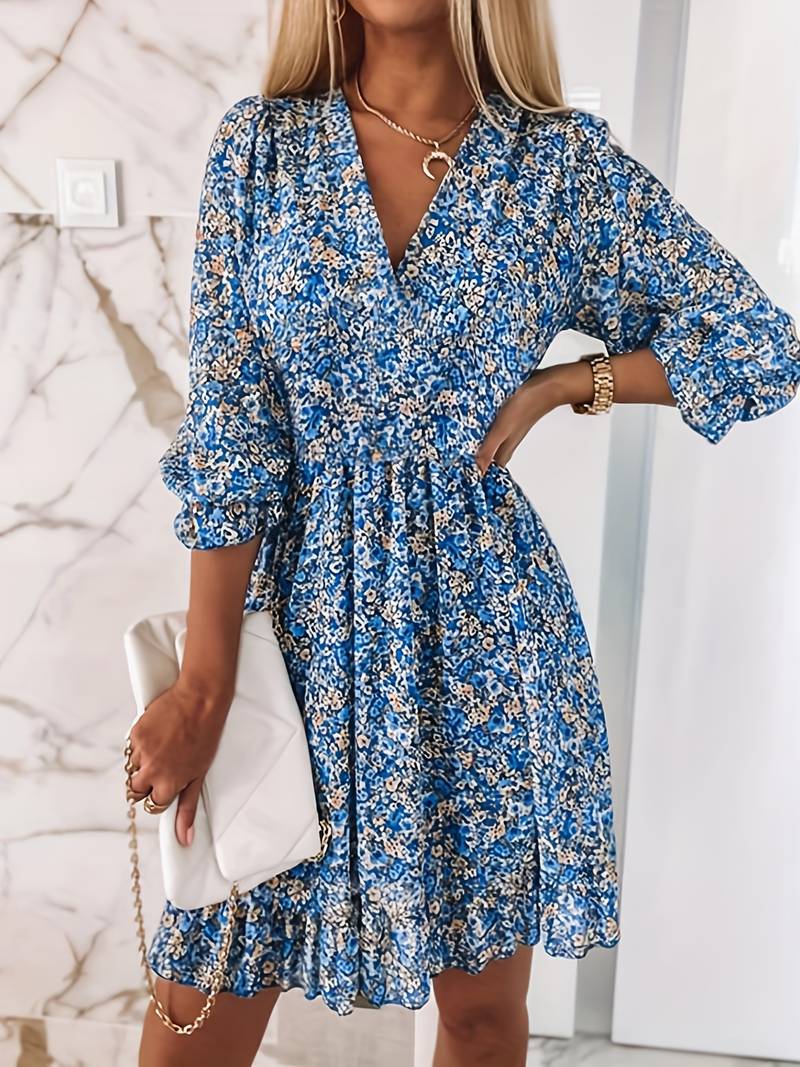 Boho Puff Sleeve Dress: Grace